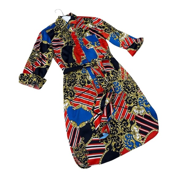 TAHARI Arthur S. Levine Dress Vibrant Multicolor Patterned Dress Tunic size 2 - Picture 5 of 11